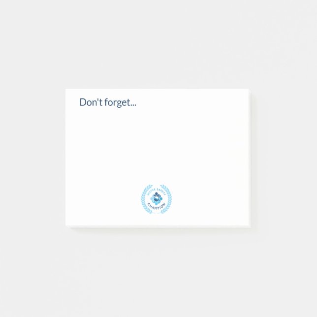 Vatten Safety Champion Post-it® Notes Post-it Block (Framsida)