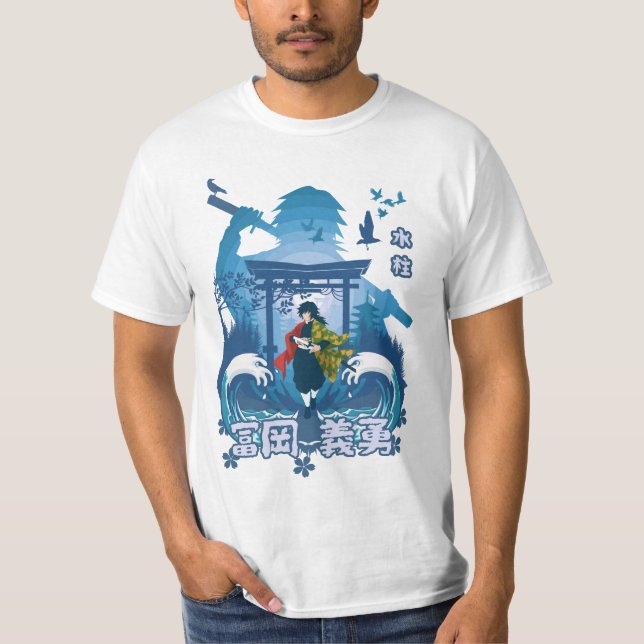 Vatten samurai t shirt (Framsida)