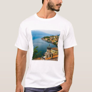 Vatten San Benedetto Church Sjö Garda, Italien T Shirt