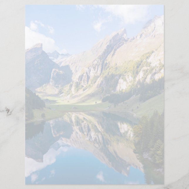 Vatten | Schweiz Sjö Alpområdet (Framsida)