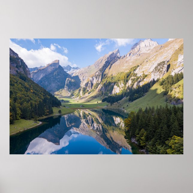 Vatten | Schweiz Sjö Alpområdet Poster (Framsidan)