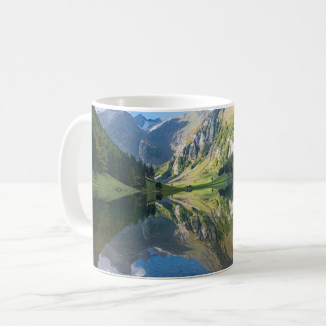 Vatten | Seealpsee Sjö Swiss Alpernor Schweiz Kaffemugg (Framsida vänster)