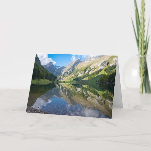 Vatten | Seealpsee Sjö Swiss Alpernor Schweiz Kort (Framsida)