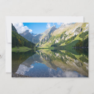 Vatten Seealpsee Sjö Swiss Alpernor Schweiz Tack Kort
