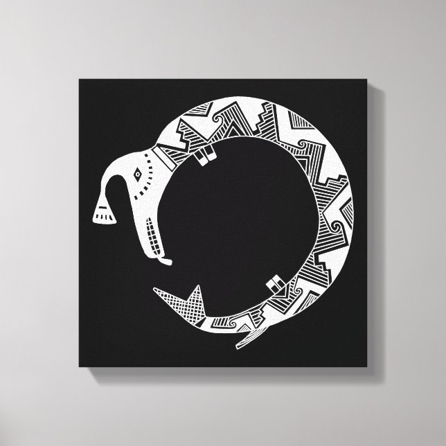 Vatten-serpent, Mimbres-potteridesign Canvastryck (Framsida)