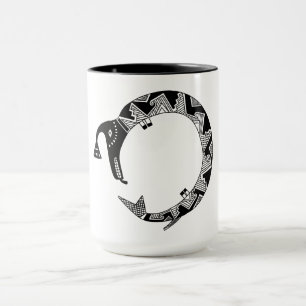 Vatten-serpent, Mimbres-potteridesign Mugg