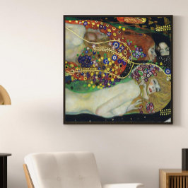 Vatten-serpent Poster av Gustav Klimt-detaljuppgif