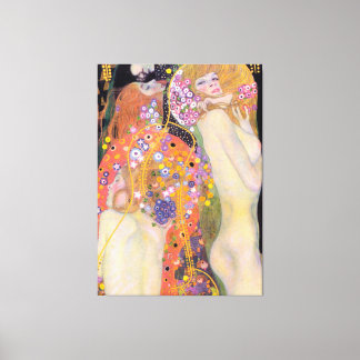 Vatten-serpents, Gustav Klimt Canvastryck