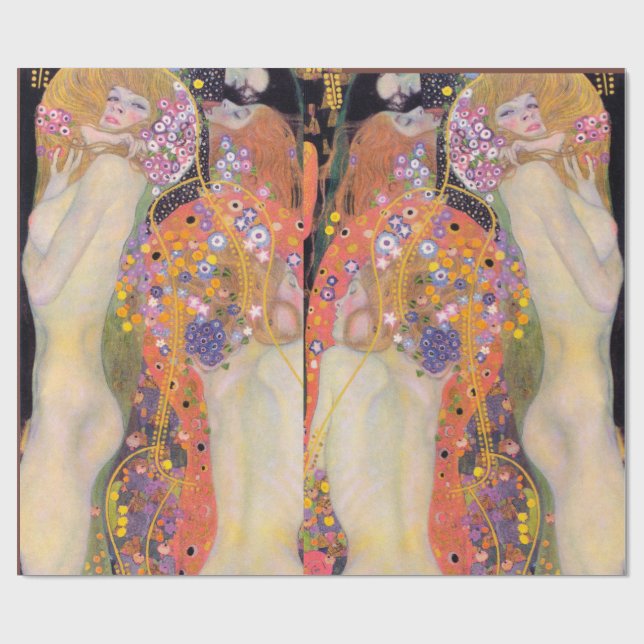 Vatten-serpents, Gustav Klimt Presentpapper (Platt)