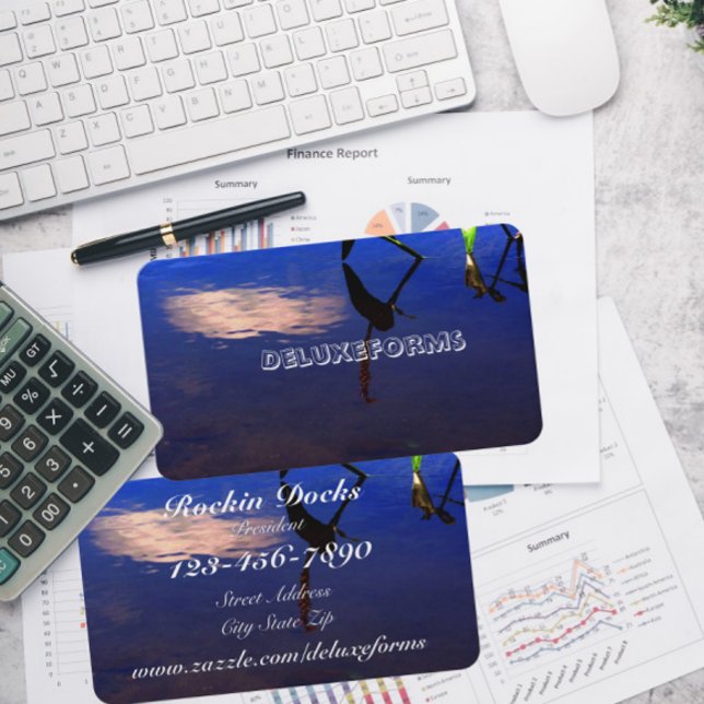 Vatten Siluett Moln Visitkort (Skapare uppladdad)