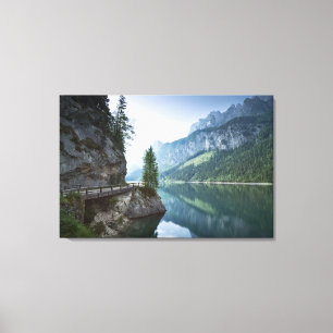 Vatten Sjö Gosau Salzkammergut Österrike Canvastryck