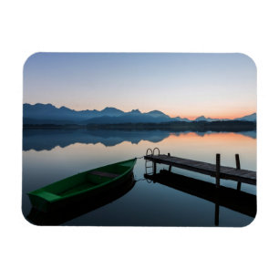 Vatten Sjö Hopfen Bavarian Alpernas Tysklanda Magnet