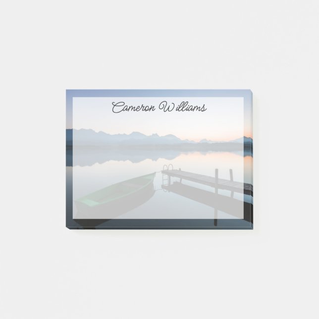 Vatten | Sjö Hopfen Bavarian Alpernas Tysklanda Post-it Block (Framsida)