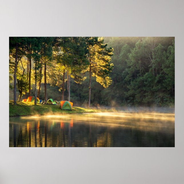 Vatten | Sjö i Meahongson, Thailand Poster (Framsidan)