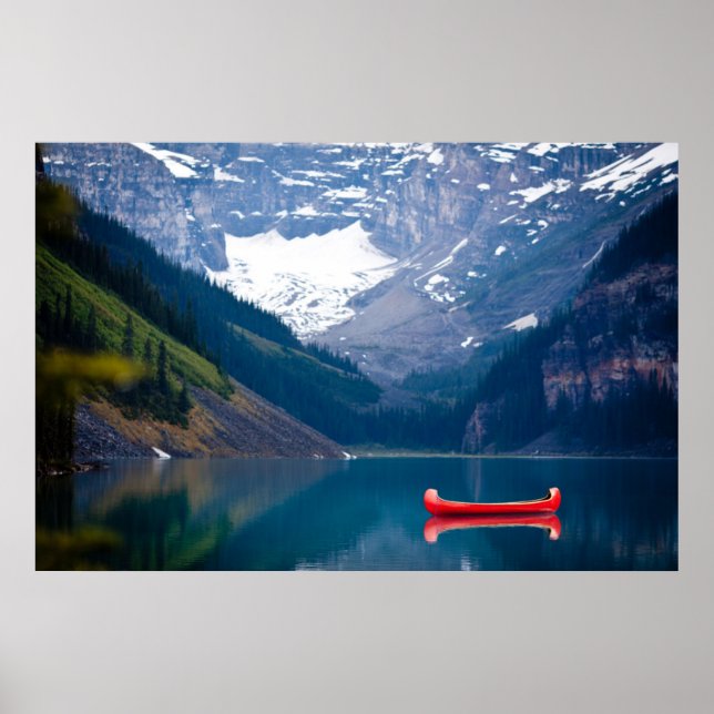 Vatten | Sjö Louise Canadian Rocky mountains Poster (Framsidan)