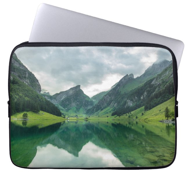 Vatten | Sjö Schweiz Alpernor Laptop Fodral (Framsidan)