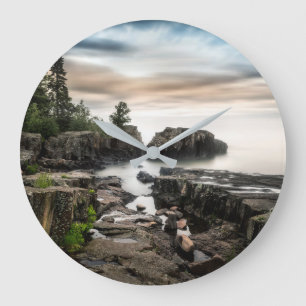 Vatten   Sjö Superior Grand Marais, Minnesota Stor Klocka