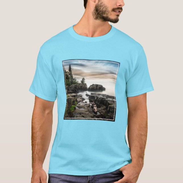 Vatten | Sjö Superior Grand Marais, Minnesota T Shirt (Framsida)