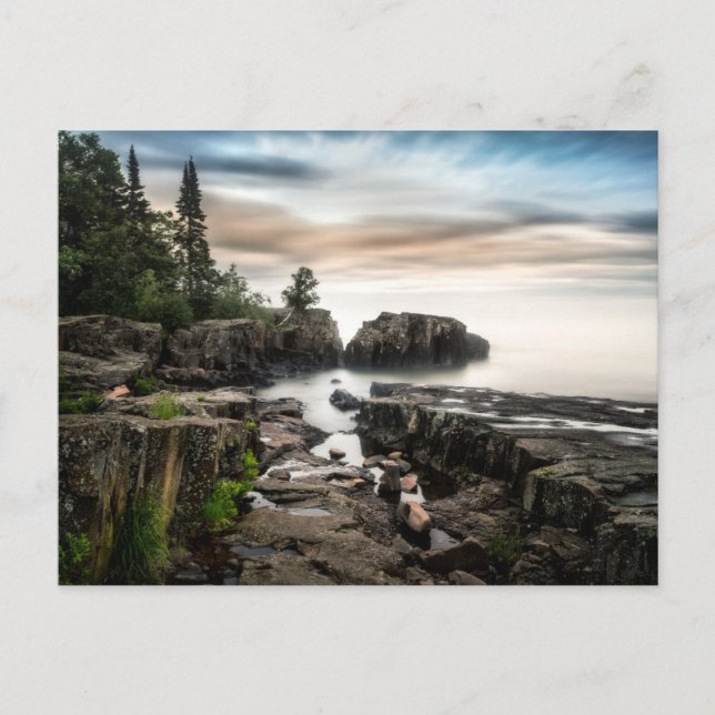 Vatten | Sjö Superior Grand Marais, Minnesota Vykort (Framsida)