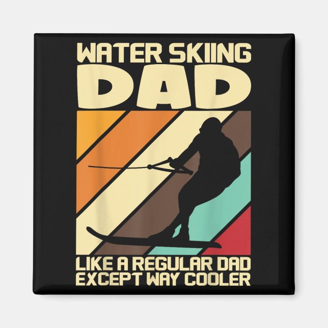Vatten Ski Fläkt Vatten och Skiing Pappa Magnet (Framsidan)