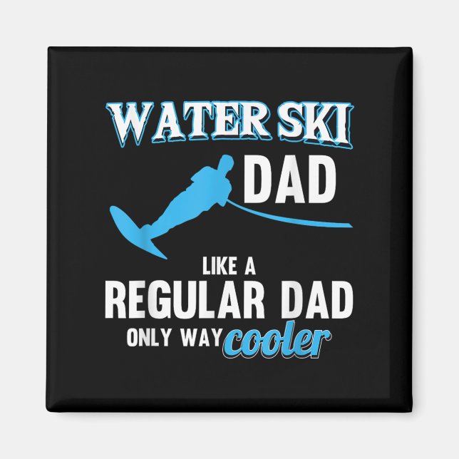 Vatten Ski Pappa som en vanlig Idrottare för Pappa Magnet (Framsidan)