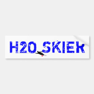 Vatten skidar "den H2O-SKIER" bildekalet Bildekal