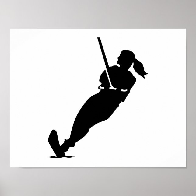 Vatten skidkvinna poster (Framsidan)