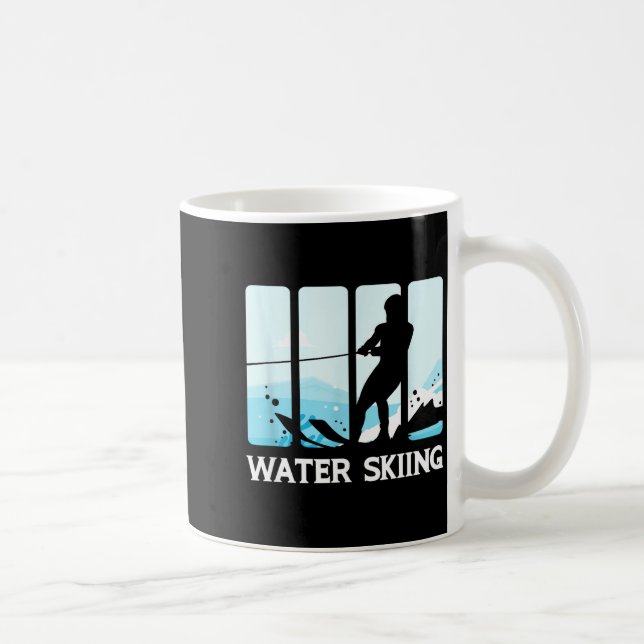 Vatten skidor semester sommaräventyr vatten kaffemugg (Höger)