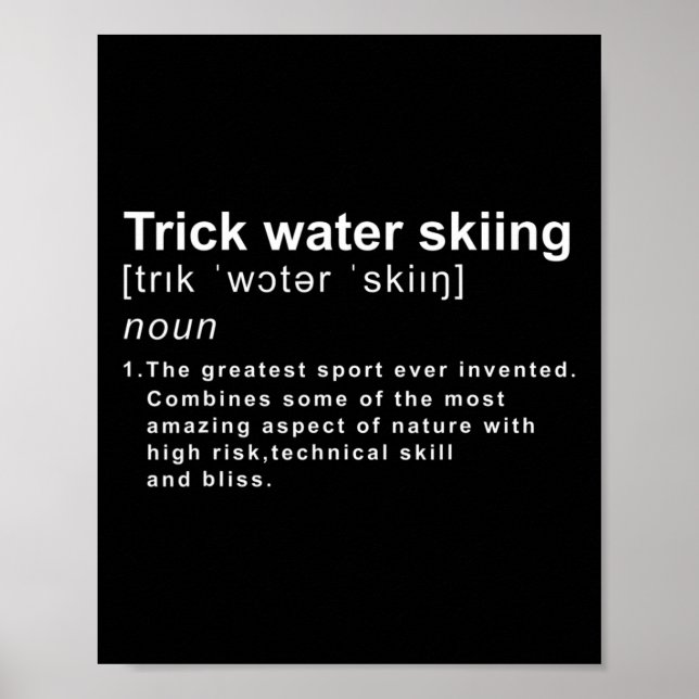Vatten Skidtrick Definition Poster (Framsidan)