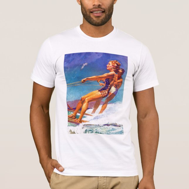 Vatten Skier av McClelland Barclay T Shirt (Framsida)