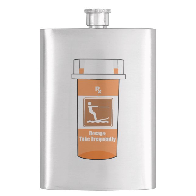 Vatten Skiing är min drog Fickplunta (Framsidan)