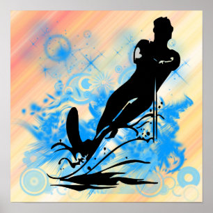 Vatten Skiing Poster