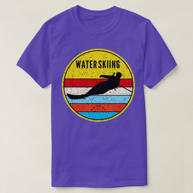 Vatten Skiing Retro Waterski Vatten sport T Shirt (Design framsida)