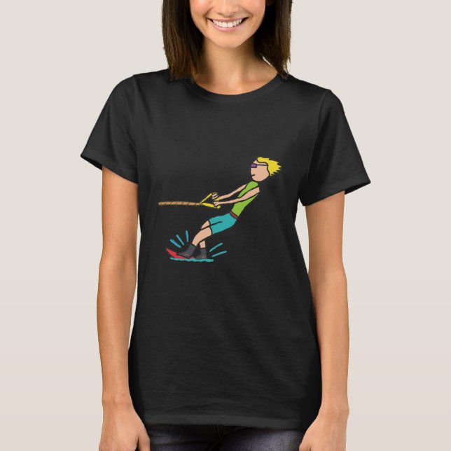 Vatten Skiing T Shirt (Framsida)