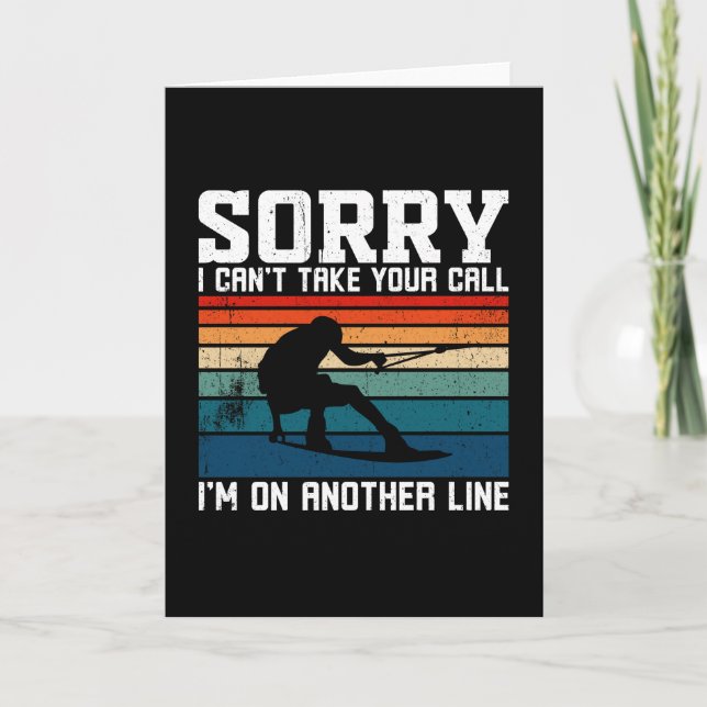 Vatten Skiing Vatten Skier Sunset Kort (Framsida)