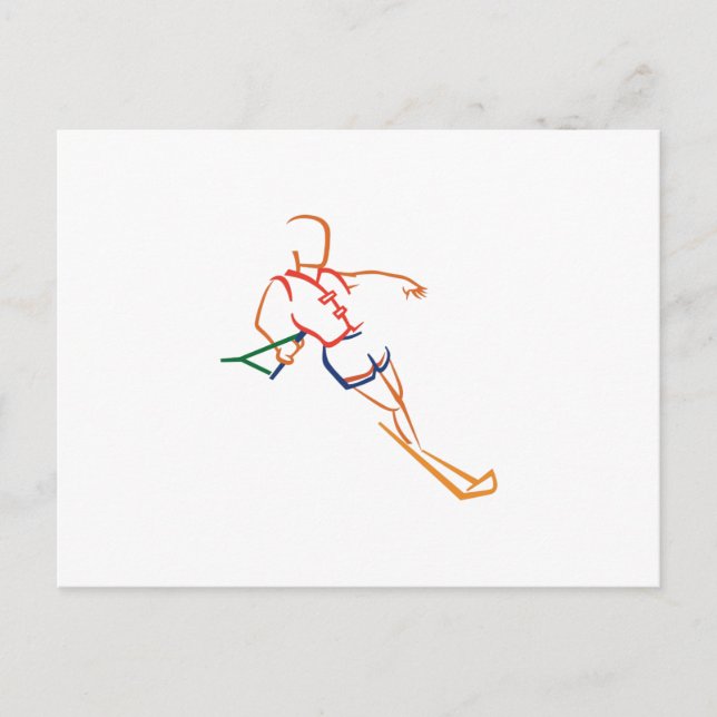 Vatten Skiing Vykort (Framsida)