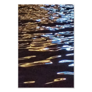 Vatten skrivning | Abstrakt vattenreflektion Fototryck