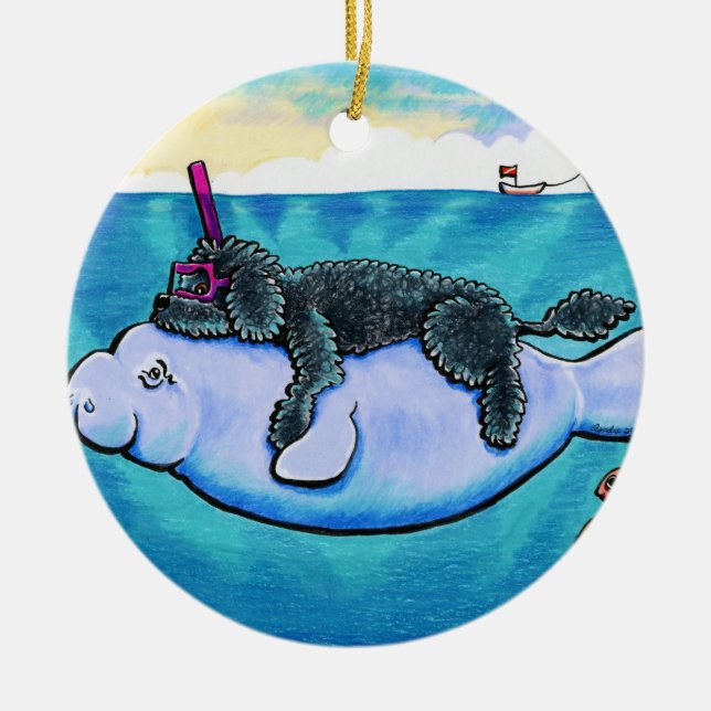 Vatten Spädbarn Julgransprydnad Keramik (Framsidan)