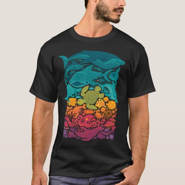 Vatten spektrum : Ljusblå T Shirt (Framsida)