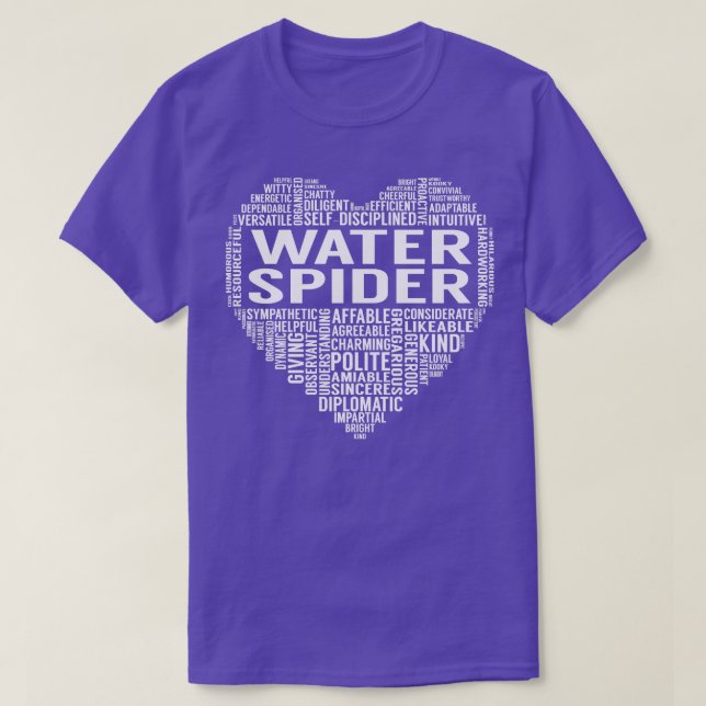 Vatten Spindel Hjarta T Shirt (Design framsida)