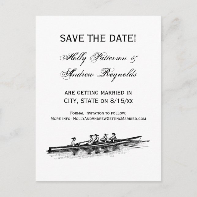 Vatten sport Black, , roving Meddelande Vykort (Framsida)