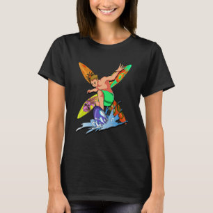 Vatten sport Surfa Surfboardi Vågar Surfboardi T Shirt