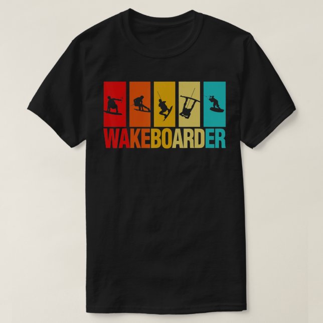 Vatten sport Wake Board Wakeboarding Älskare Wakeb T Shirt (Design framsida)