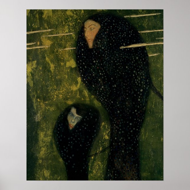 Vatten Sprites, 1899 (olja på arbetsyta) Poster (Framsidan)