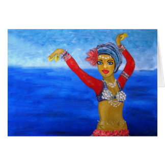 Vatten- stamdansare hälsningskort