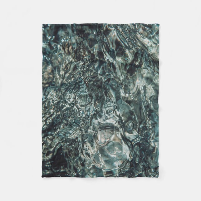 Vatten stänk i nära fotografi fleecefilt (Framsidan)