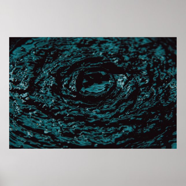 Vatten stänk i nära fotografi poster (Framsidan)