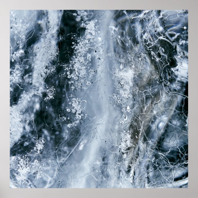 Vatten stänk mot vit bakgrund poster (Framsidan)