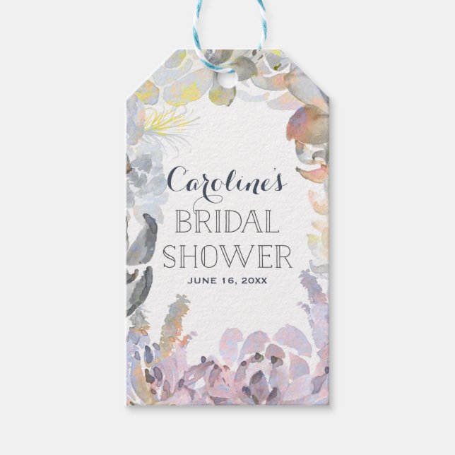 Vatten Succulents | Märkre av gåva Presentetikett (Framsidan)