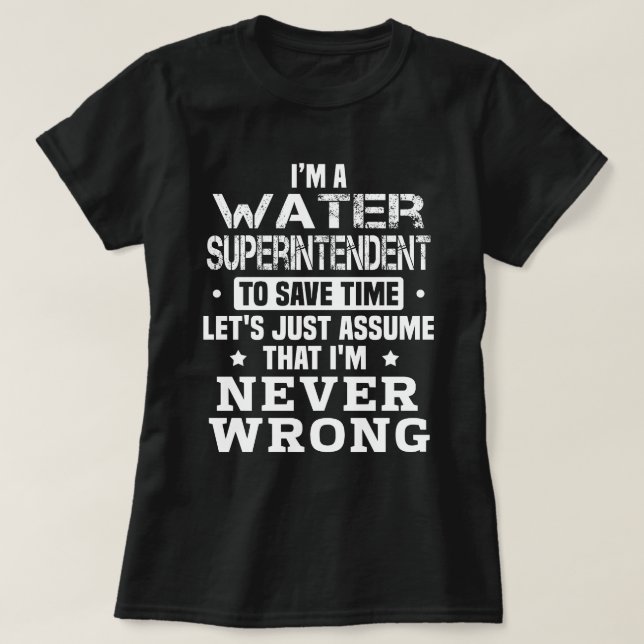 Vatten Superintendent T Shirt (Design framsida)